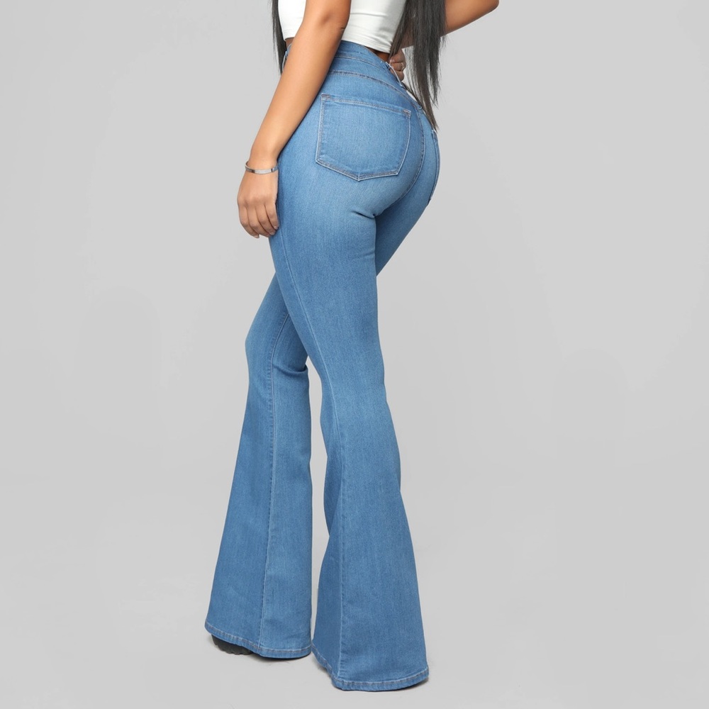 Fashion Nova Flare Jeans - Picture 3 of 4